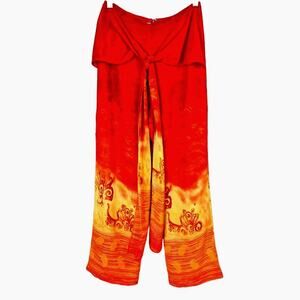 Cache Palazzo Red Wide Leg Pants Size 6